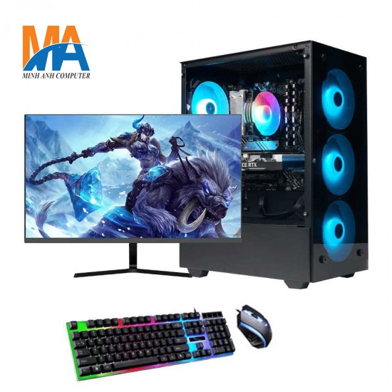 Bộ máy máy tính B365\i5.9400f\Ram8Gb\Ssd128Gb\ GTX750Ti\ Màn hình 24 inch