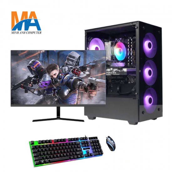 Bộ máy máy tính B365\i7.8700\Ram8Gb\SSD256Gb\ GTX1660S\ Màn hình 24 inch