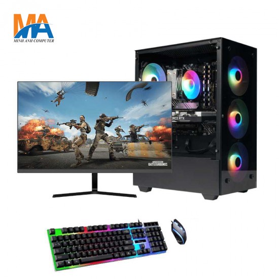 Bộ máy máy tính H510\i5.10400f\Ram16Gb\SSD256Gb\ GTX1660S\ Màn hình 24 inch