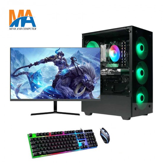 Bộ máy máy tính H310\i3.9100f\Ram8Gb\ SSD128Gb\ GTX750Ti\MH 22"