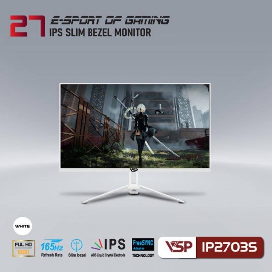 Màn hình 27 VSP IP2703S Esport Gaming 165 Hz Màu Trắng