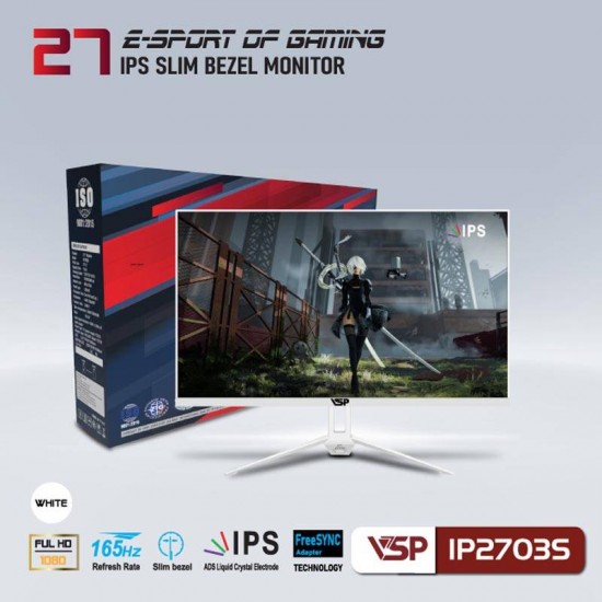 Màn hình 27 VSP IP2703S Esport Gaming 165 Hz Trắng